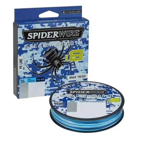 Fir textil Spiderwire Stealth Smooth 8 Blue Camo 0.06mm/5.4kg/150m Disponibil imediat